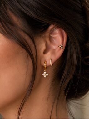 3 Pairs | 18K Gold Plated Earring Set